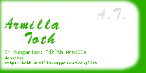 armilla toth business card